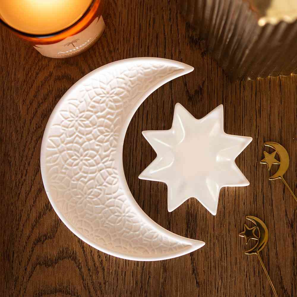 Something Different - Crescent Moon and Star Trinket dish - White